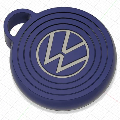 Móc khóa spinner con quay hồi chuyển VOLKSWAGEN VW (Print-In-Place)