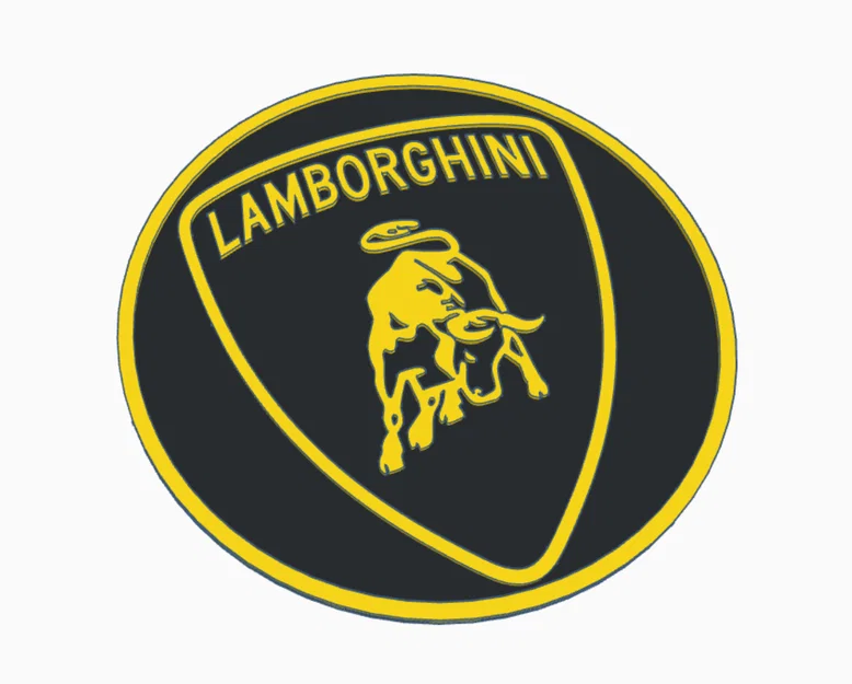 Mô hình logo Lamborghini 3D in hai màu cực đẹp và sắc nét - Image 1