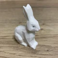 Mô hình chú thỏ Low Poly trang trí in 3D siêu dễ thương - Thumbnail 1
