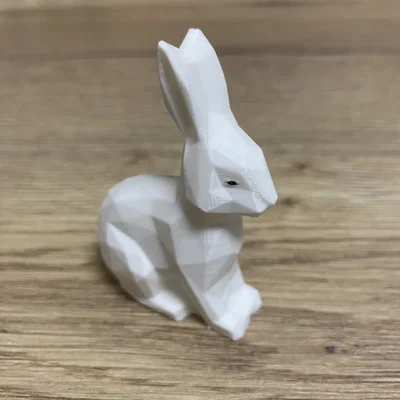 Mô hình chú thỏ Low Poly trang trí in 3D siêu dễ thương