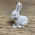 Mô hình chú thỏ Low Poly trang trí in 3D siêu dễ thương - Thumbnail 2