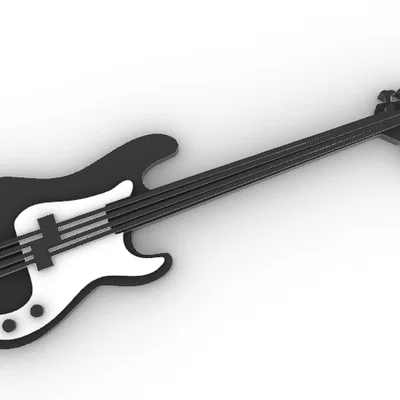 Móc khóa mô hình đàn Bass điện 4 dây - Phụ kiện in 3D cho người mê nhạc