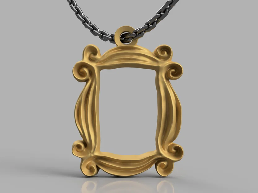 Mặt dây chuyền Friends Frame: Mẫu trang sức in 3D độc đáo - Image 1
