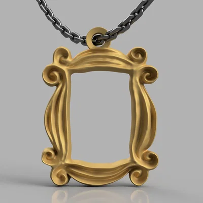 Mặt dây chuyền Friends Frame: Mẫu trang sức in 3D độc đáo