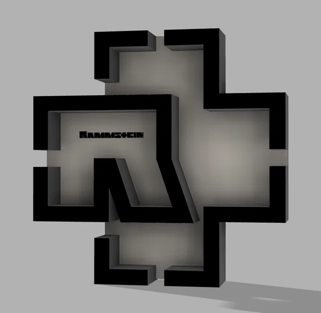 Kệ treo tường biểu tượng Rammstein - Mẫu thiết kế 3D cho Fan hâm mộ - Image 1