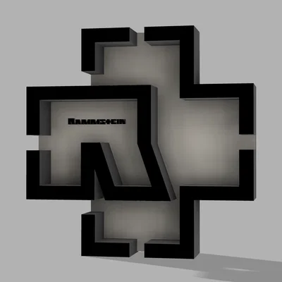 Kệ treo tường biểu tượng Rammstein - Mẫu thiết kế 3D cho Fan hâm mộ