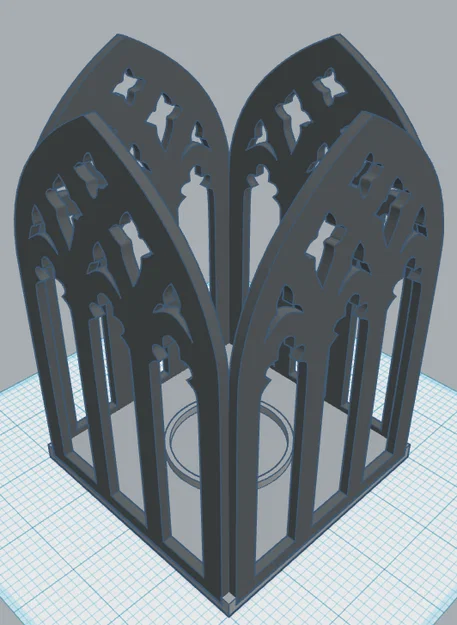 Gothic Lantern 3 – Đèn lồng nến tealight phong cách Gothic - Image 1
