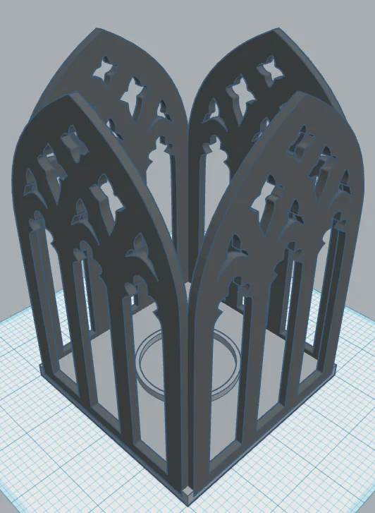 Gothic Lantern 3 – Đèn lồng nến tealight phong cách Gothic
