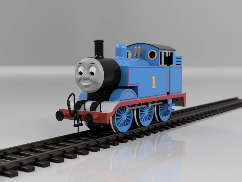 Mô hình đầu tàu xe lửa Thomas (Thomas the Tank Engine) in 3D chi tiết - Image 3