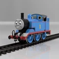Mô hình đầu tàu xe lửa Thomas (Thomas the Tank Engine) in 3D chi tiết - Thumbnail 3