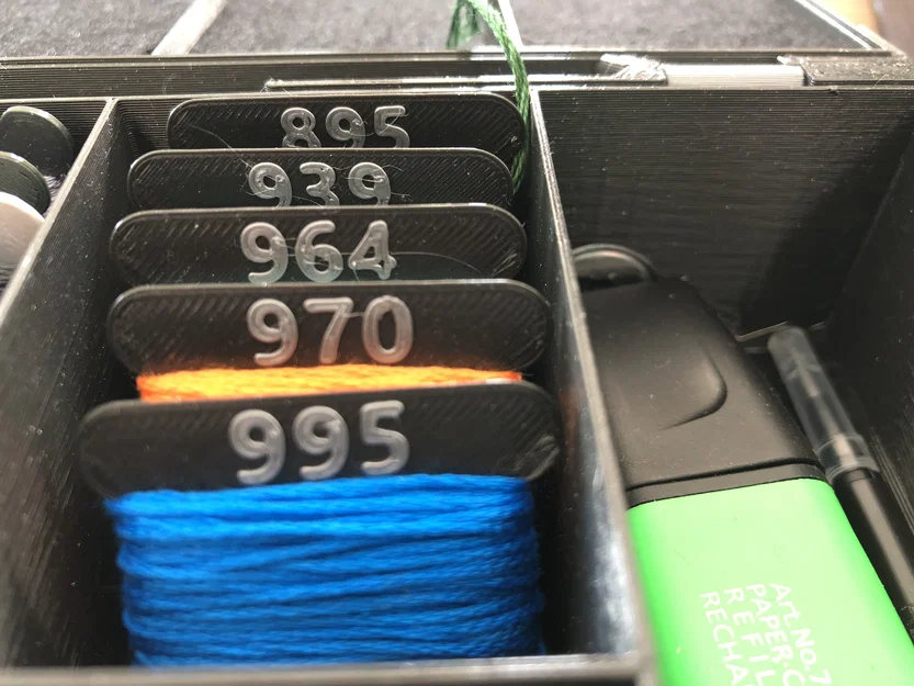 Thẻ cuộn chỉ thêu (Embroidery Floss Bobbin) có đánh số tiện dụng - Image 2