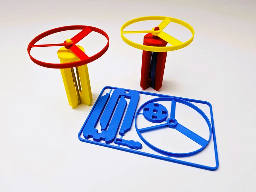 Rubber Band Copter – Trực thăng dây thun (kit card & chi tiết rời) - Image 1