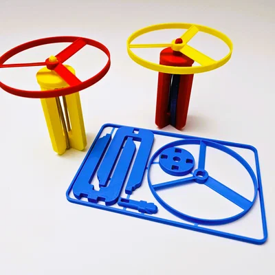 Rubber Band Copter – Trực thăng dây thun (kit card & chi tiết rời)