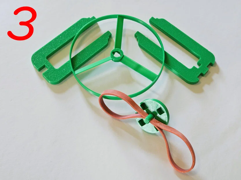 Rubber Band Copter – Trực thăng dây thun (kit card & chi tiết rời) - Image 6