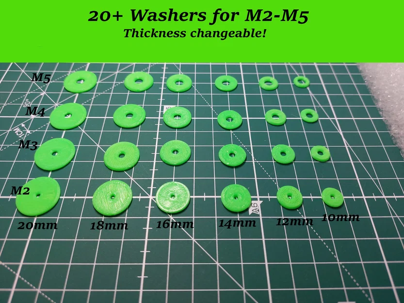 20+ Washer - M2 - M5 - Chỉnh chiều cao (Changeable Height) - Image 1