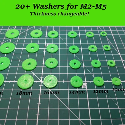20+ Washer - M2 - M5 - Chỉnh chiều cao (Changeable Height)