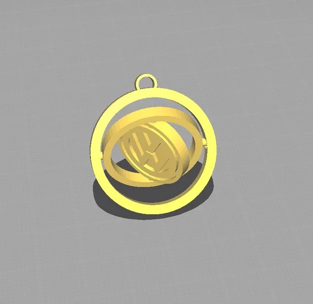 Móc khóa xoay logo Volkswagen in 3D độc đáo cho fan xe hơi - Image 1