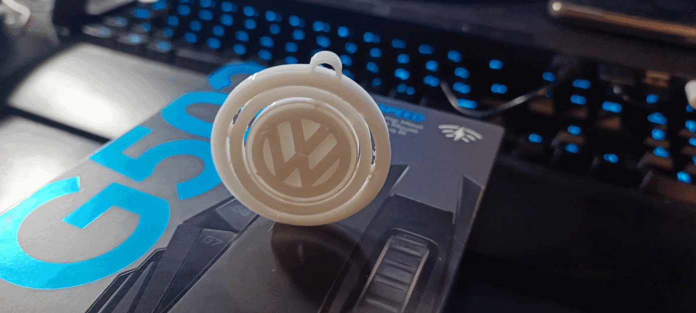 Móc khóa xoay logo Volkswagen in 3D độc đáo cho fan xe hơi - Image 2