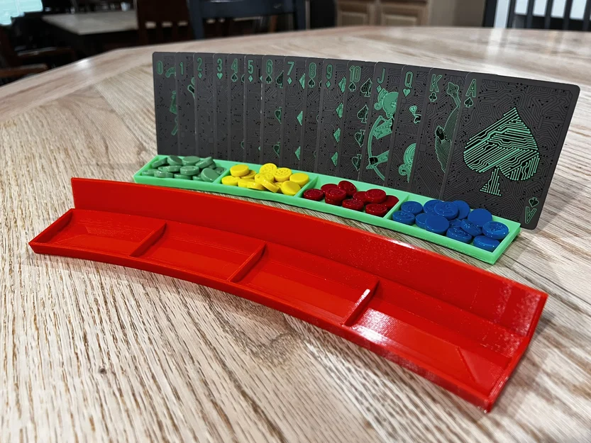 Giá đỡ bài + khay đựng linh kiện board game (Playing Card Holder with Board Game Bits Bins) - Image 1