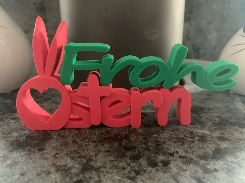 Mô hình trang trí chữ Frohe Ostern in 3D độc đáo cho lễ Phục sinh - Image 1