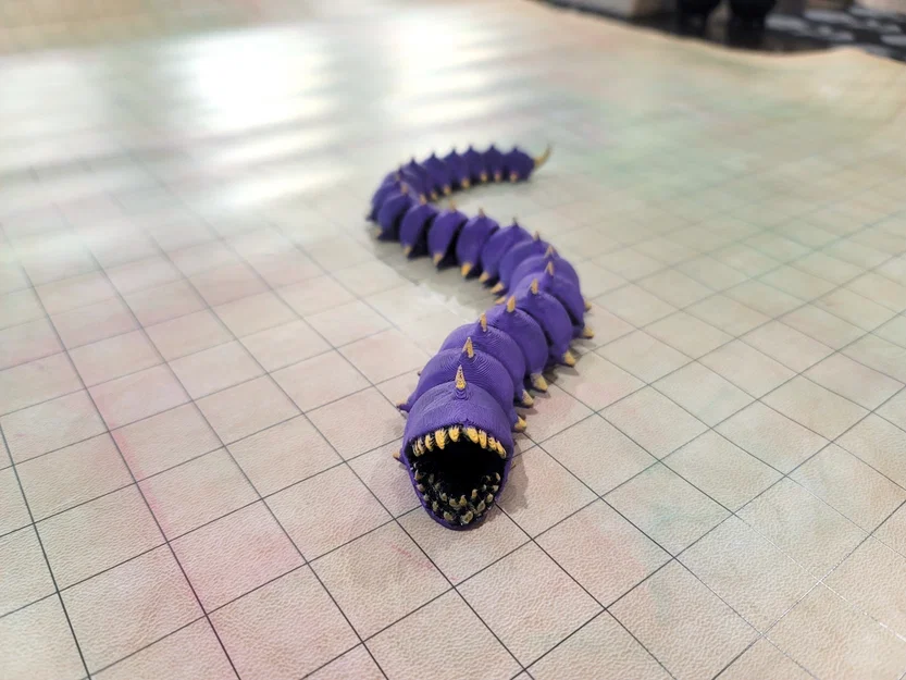 Purple Worm Articulated (Sâu Tím Khớp Nối) - Image 1