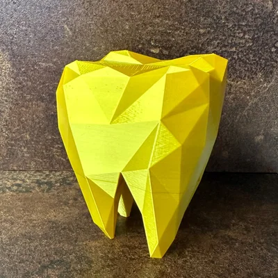 Mô hình răng 3D phong cách Low Poly trang trí bàn làm việc
