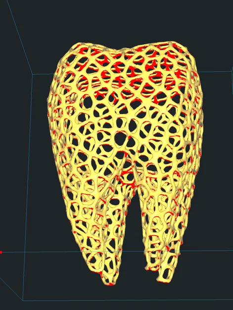 Mô hình răng trang trí phong cách Voronoi in 3D ấn tượng - Image 1