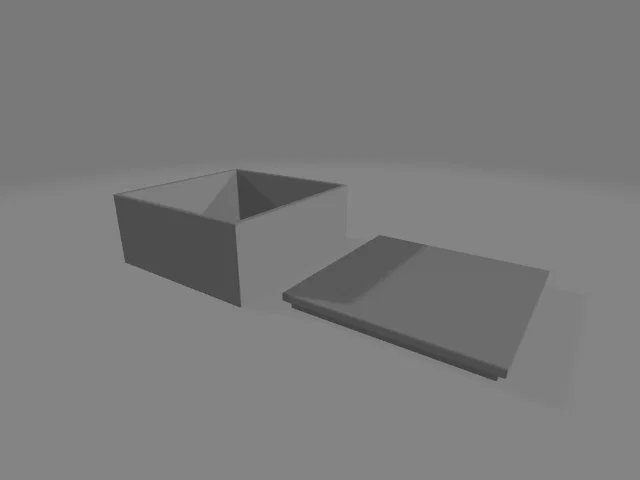 Hộp đựng đồ đa năng có nắp đậy (Box with lid) in 3D đơn giản - Image 1