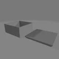 Hộp đựng đồ đa năng có nắp đậy (Box with lid) in 3D đơn giản - Thumbnail 1