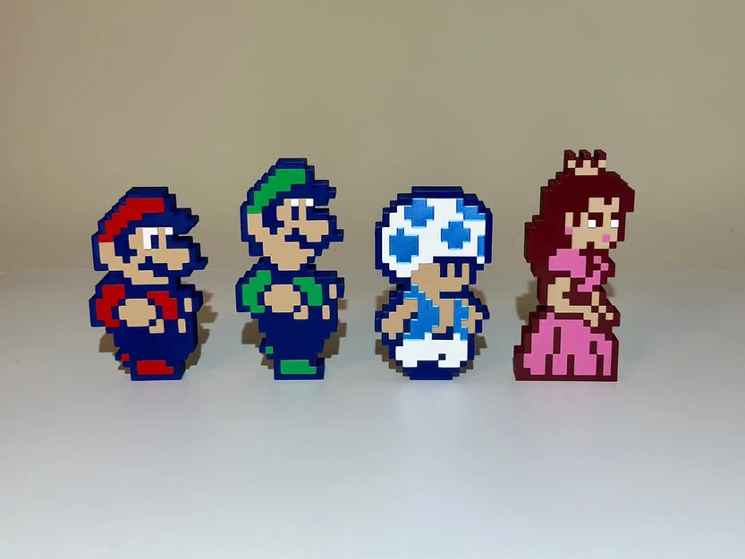 Tượng Super Mario 2 (NES): Mario, Luigi, Toad & Princess Peach - Image 1