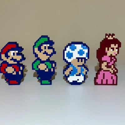 Tượng Super Mario 2 (NES): Mario, Luigi, Toad & Princess Peach