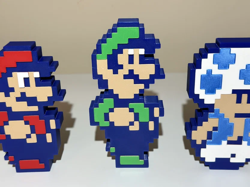 Tượng Super Mario 2 (NES): Mario, Luigi, Toad & Princess Peach - Image 4