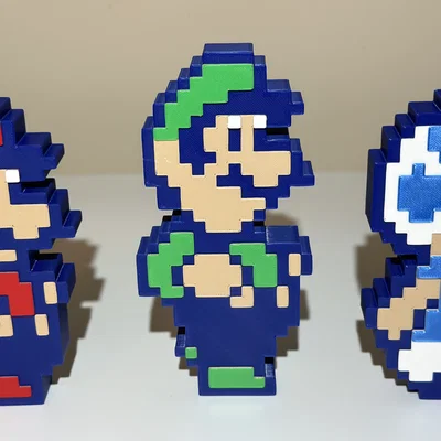 Tượng Super Mario 2 (NES): Mario, Luigi, Toad & Princess Peach