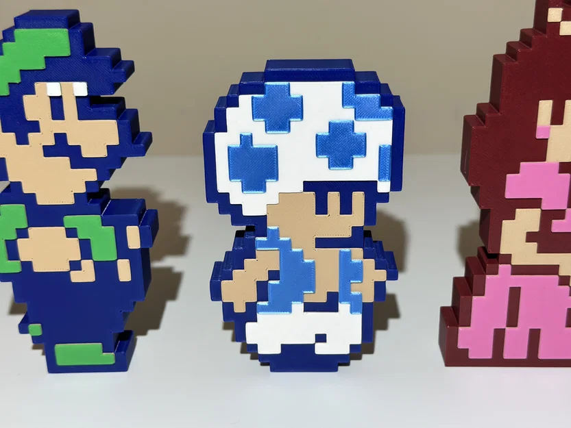 Tượng Super Mario 2 (NES): Mario, Luigi, Toad & Princess Peach - Image 5