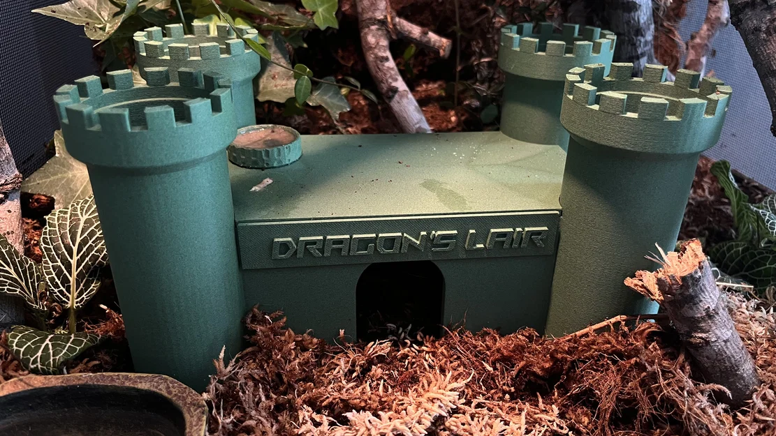 Mô hình lâu đài trú ẩn 3D cho bò sát - Castle Reptile Hide độc đáo - Image 2