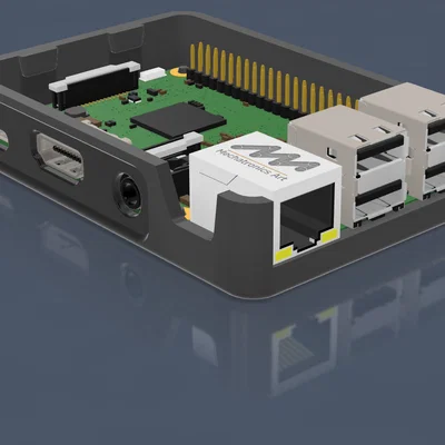 Bộ vỏ case 3 mảnh cho Raspberry Pi 3B (Không cần ốc vít)