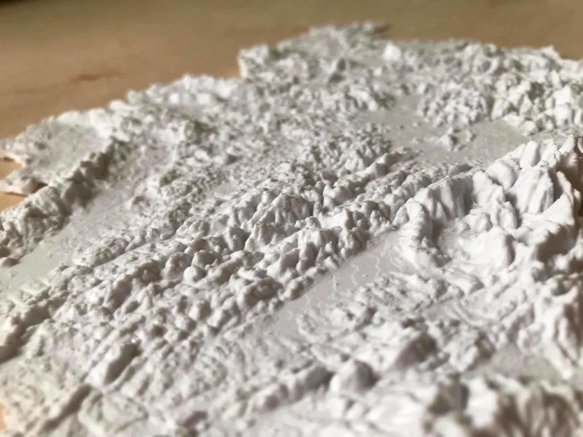 Mô hình địa hình 3D đất nước Slovenia sắc nét - STL file - Image 2