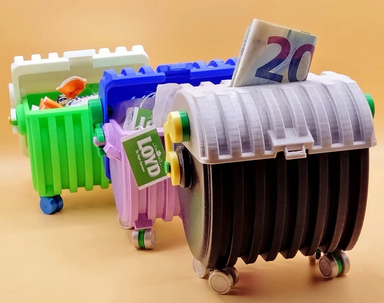 Mô hình thùng rác mini in 3D đa năng - Hộp đựng đồ để bàn cực xinh - Image 6