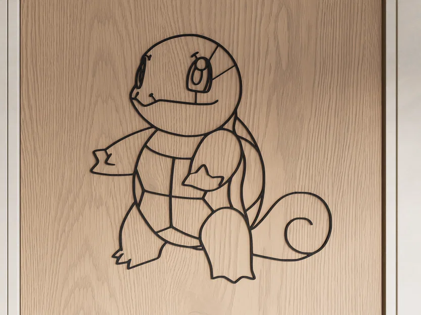 Mô hình trang trí tường Squirtle Pokemon (Wall Art) độc đáo - Image 1