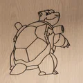 Mô hình trang trí tường Pokémon Blastoise dạng line art độc đáo - Thumbnail 1