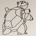 Mô hình trang trí tường Pokémon Blastoise dạng line art độc đáo - Thumbnail 2