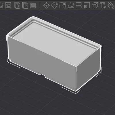 Khay đựng đồ Gridfinity 1x2x4 đáy đặc đa năng in 3D