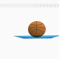 Mô hình quả bóng rổ 3D - Thiết kế trang trí bàn làm việc độc đáo - Thumbnail 3