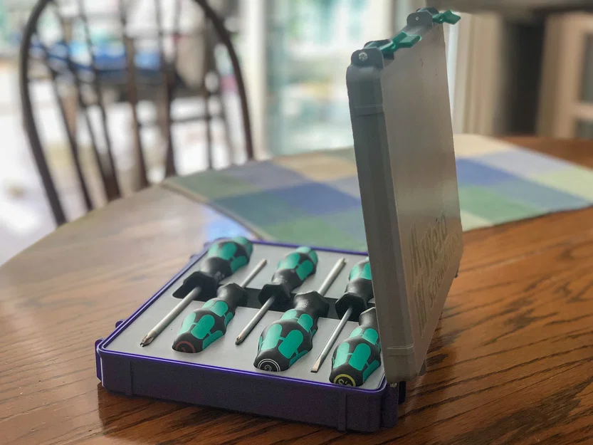 Hộp Rugged Wera Screwdriver Set Case (Logo nhiều màu + khay 6 tua vít) - Image 3