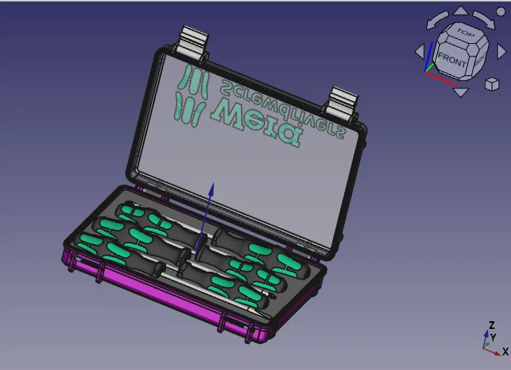 Hộp Rugged Wera Screwdriver Set Case (Logo nhiều màu + khay 6 tua vít) - Image 4