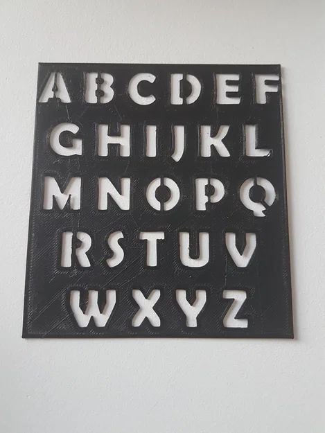 Bảng khuôn chữ cái (Alphabet Stencil) in 3D tiện dụng cho mọi dự án - Image 1