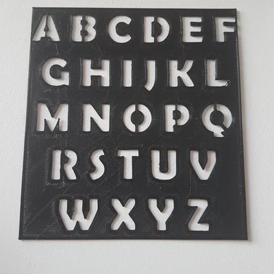 Bảng khuôn chữ cái (Alphabet Stencil) in 3D tiện dụng cho mọi dự án