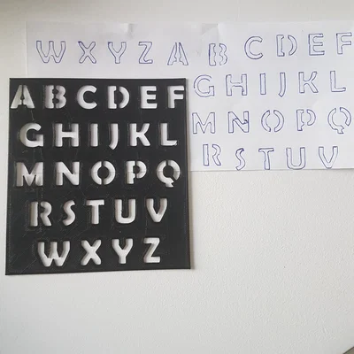 Bảng khuôn chữ cái (Alphabet Stencil) in 3D tiện dụng cho mọi dự án