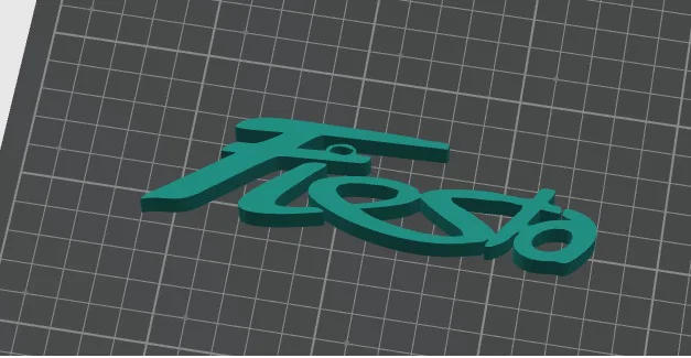 Logo Ford Fiesta 1.6 (2013-2018) - File in 3D chuẩn kích thước - Image 1
