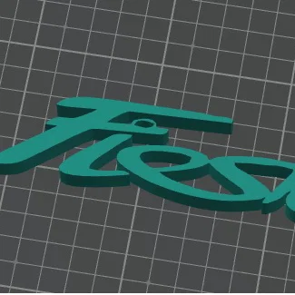 Logo Ford Fiesta 1.6 (2013-2018) - File in 3D chuẩn kích thước